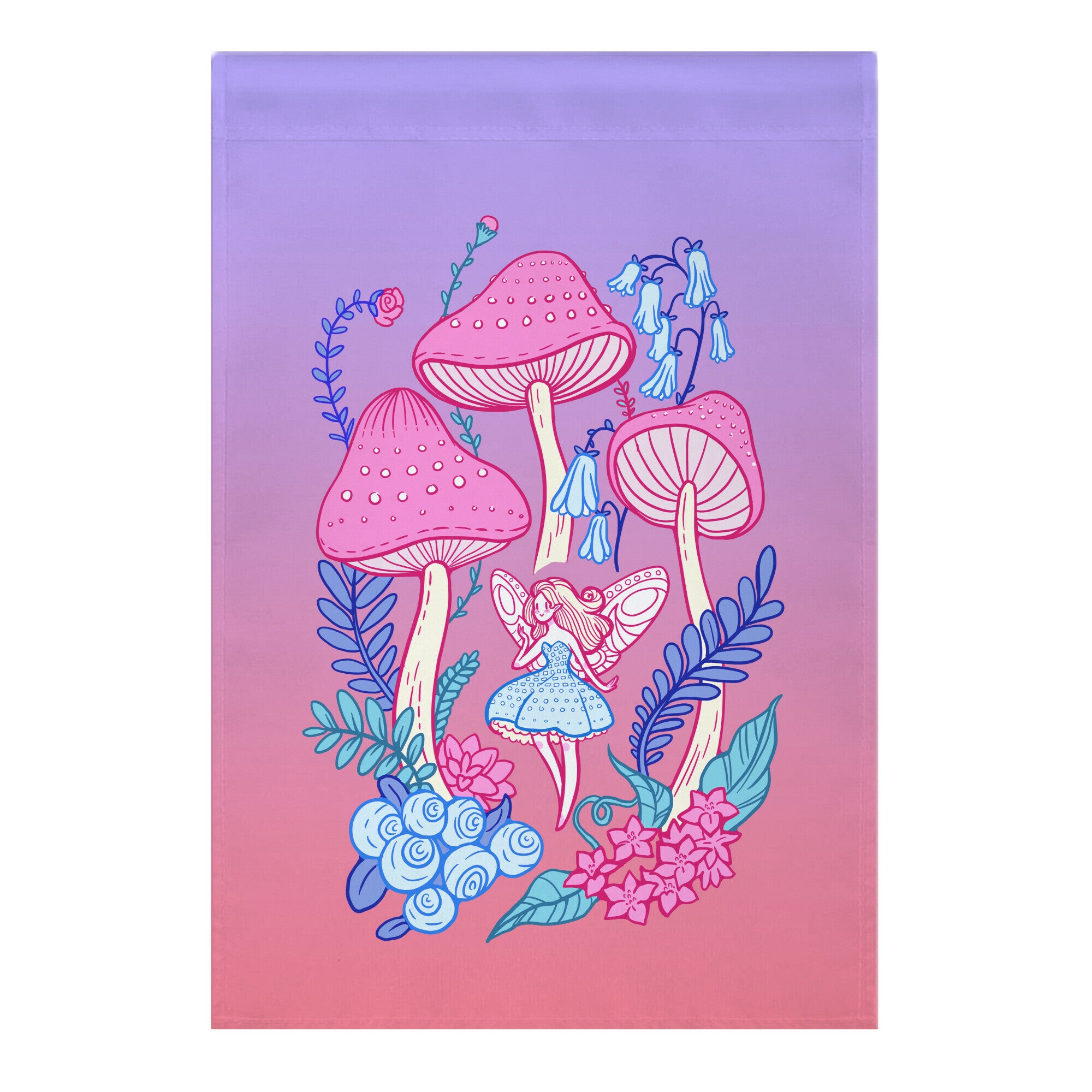 Pastel Fairy Garden Garden Flag